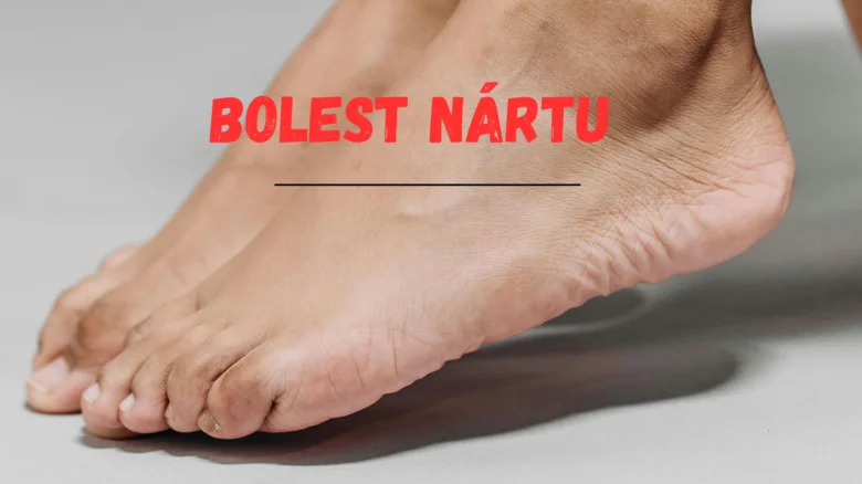 Human foot with text overlay