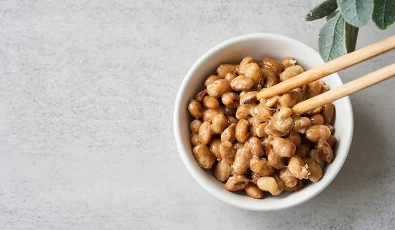 Fermented soybeans in bowl