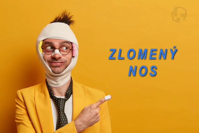 Man with bandaged nose